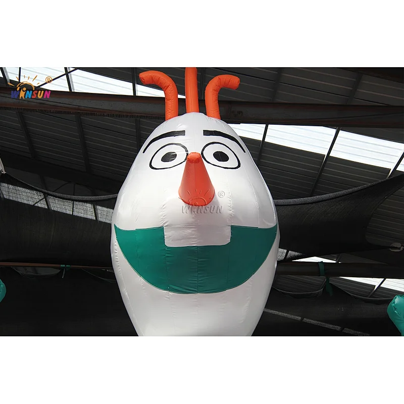 Amusement Cartoon theme inflatable snow man bouncers, inflatable cute jumping trampolines, air bouncy castles for rental