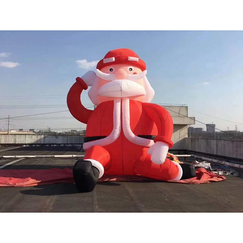 2019 Cute inflatable santa claus bow door, air constant christmas door way for sale