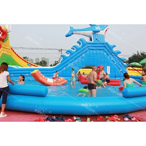 customized giant water park slides for sale cheap inflatable water park