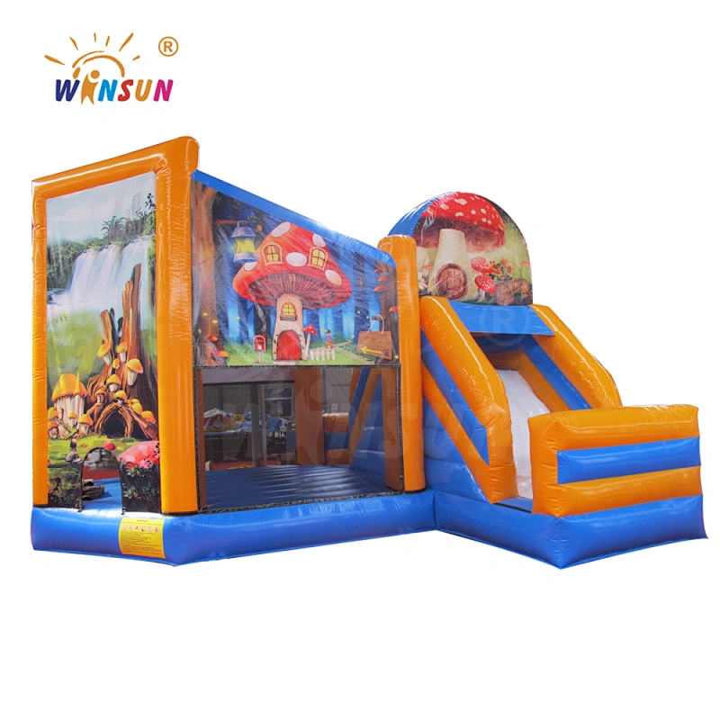 23 foot long 3 in 1 inflatable bounce house with slide