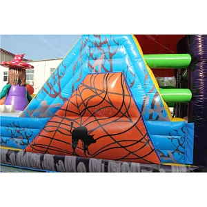 Alibaba inflatable halloween witch bounce house,inflatable halloween witch moonwalk,witch obstacle slide