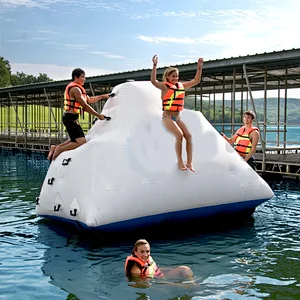 Inflatable water rock climbing wall, water toys inflatable water iceberg,  inflatable floating climbing wall