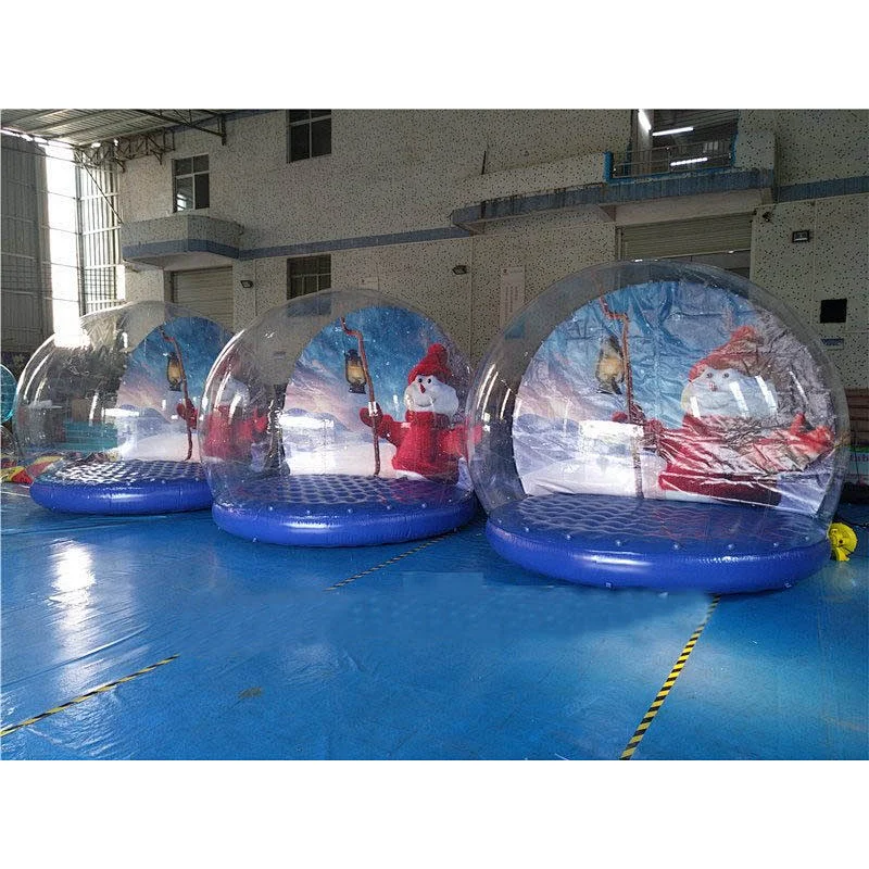 Airtight constant air continue inflatable snow globes