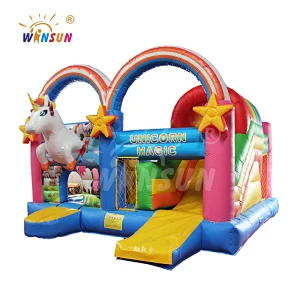 commercial custom pvc inflatable ultimate combo unicorn bounce house