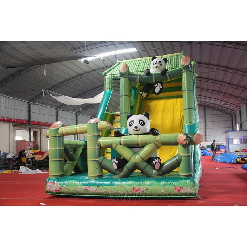 Cute Panda Inflatable Slide