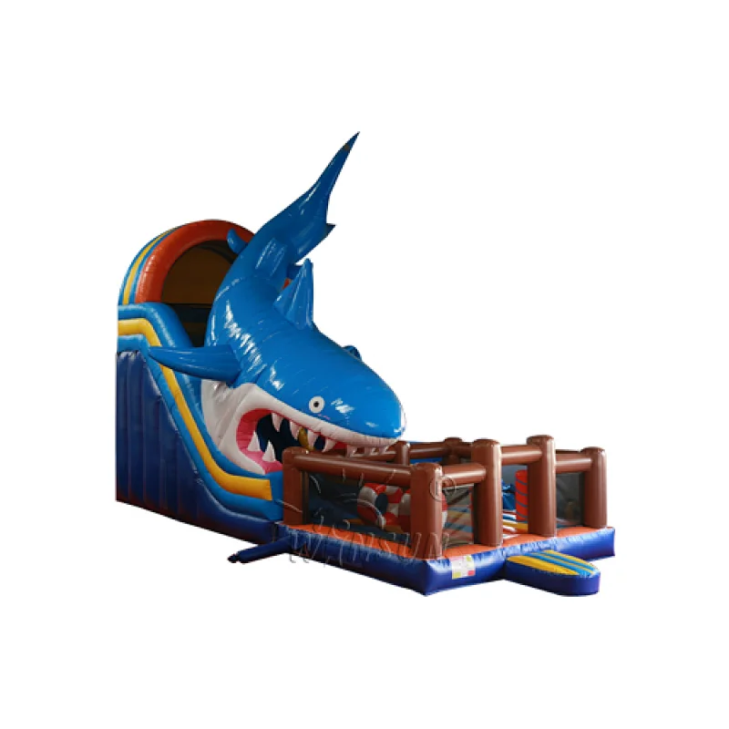 Inflatable Shark Combo Slide