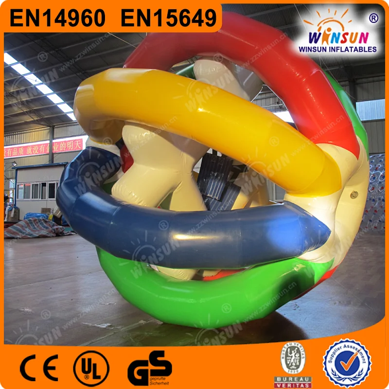 0.9mm PVC Inflatable human body zorb ball, giant outdoor grass rolling ball tack for sale