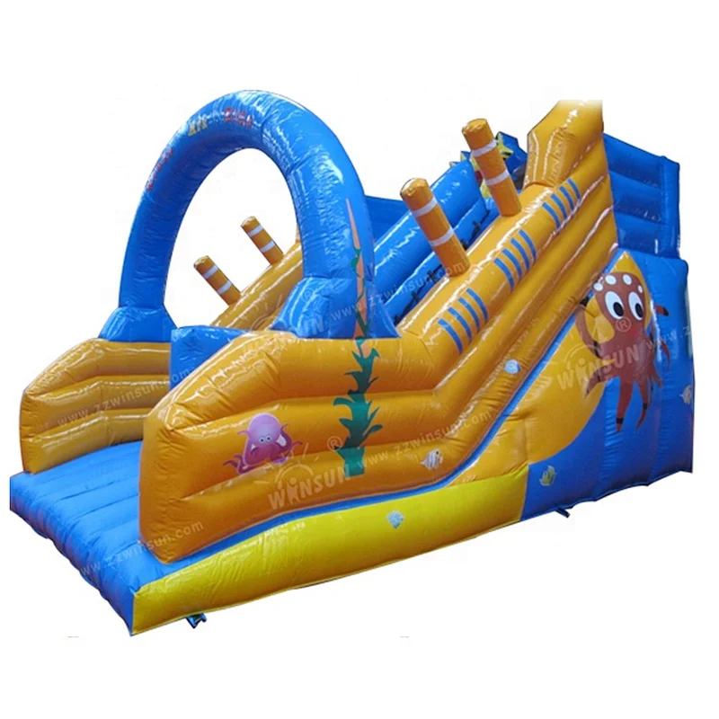 Commercial inflatable amusement Park slide with bouncer