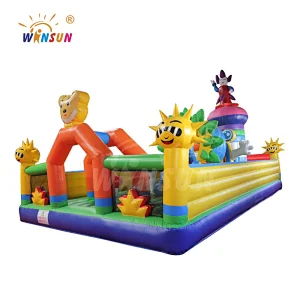 Children inflatable flower trampoline, fairly inflatable fun city game, fun fair amusement equipment for sale