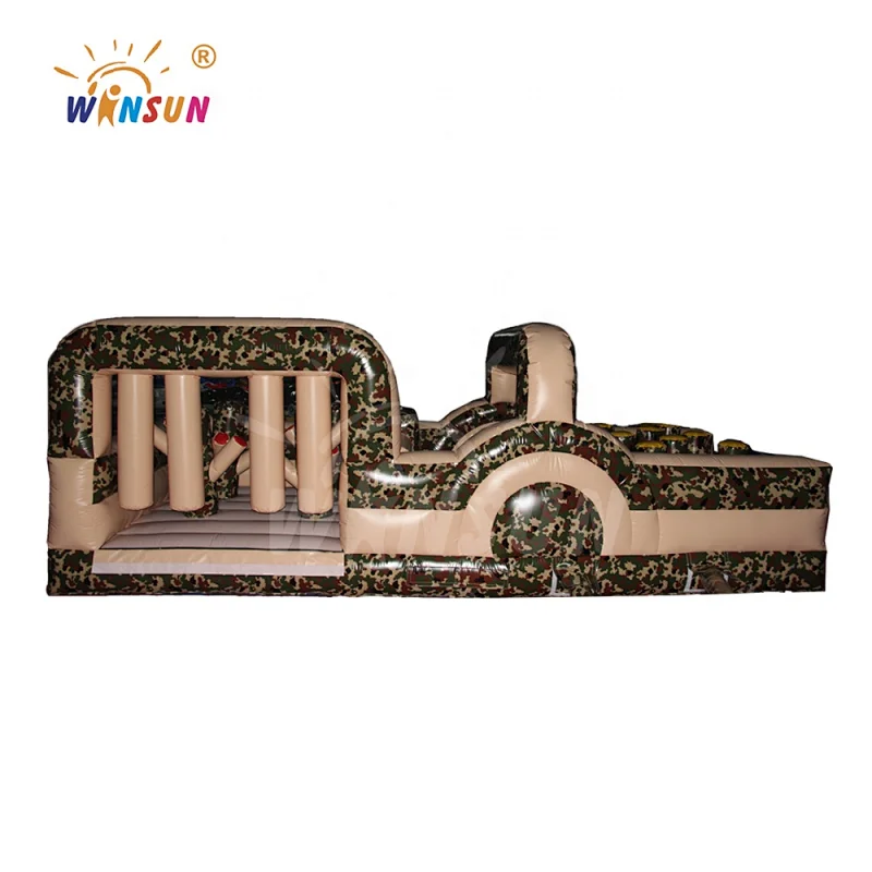 Mini designing inflatable mini camouflage obstacle course,obstacle run rides,small inflatable jumping obstacles for rental