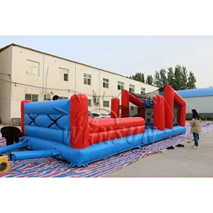 New design outdoor inflatable bungee run with basketball hoops