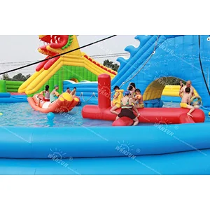 customized giant water park slides for sale cheap inflatable water park
