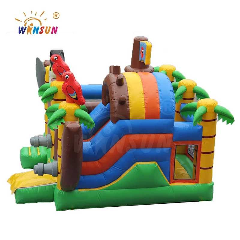 Build your own inflatable pirate ship paradise,inflatable fairyland pirate bounce, screamer water slides