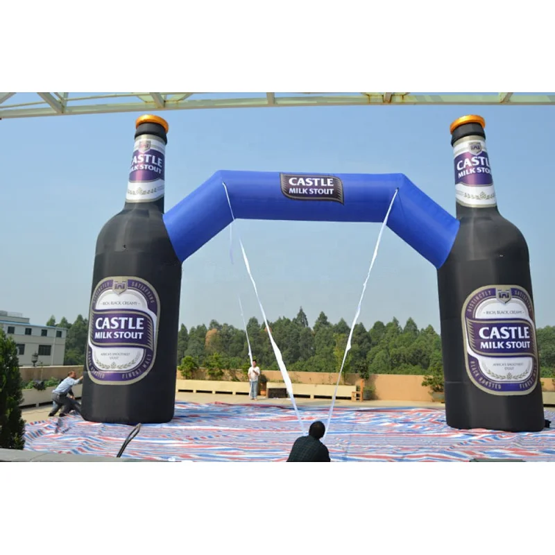 oxford or PVC advertising inflatable arch price inflatable bottle arch