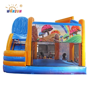 23 foot long 3 in 1 inflatable bounce house with slide