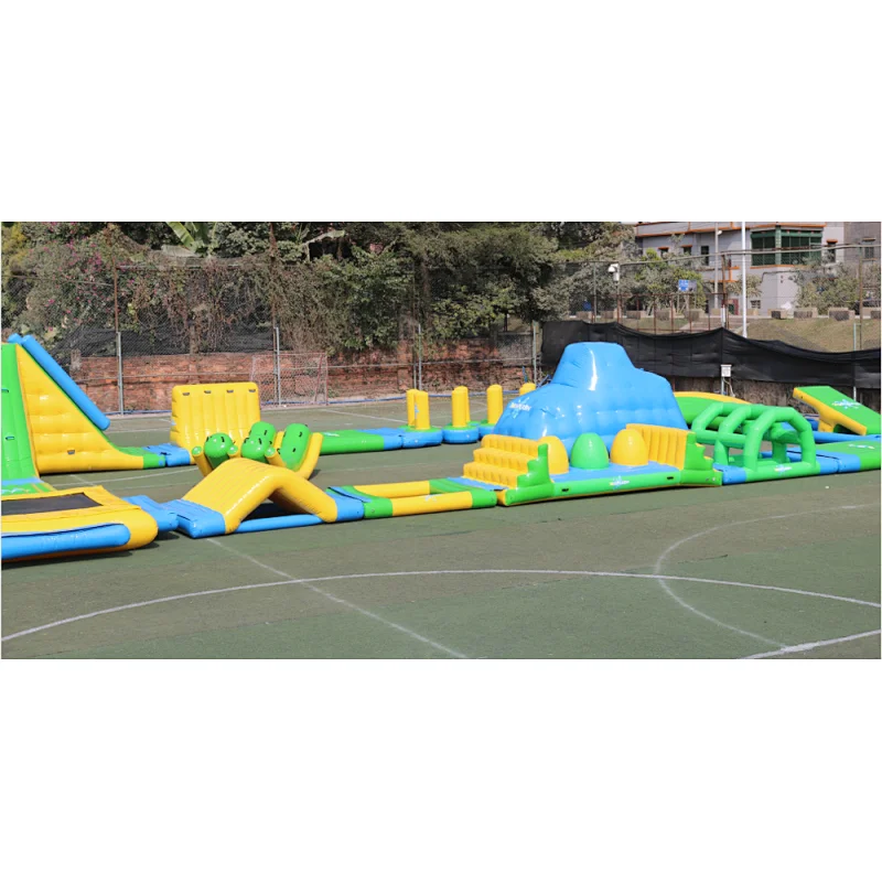 giant inflatable floating water park land, water park inflatable water obstacle course toys for sale