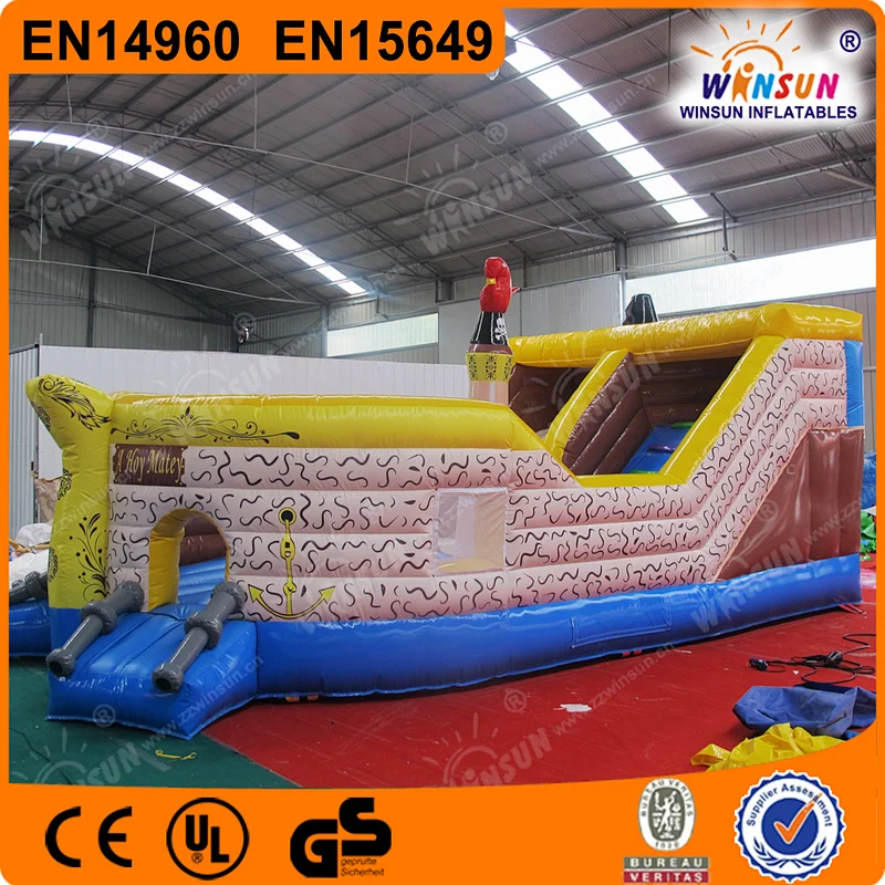 Outdoor sports PVC Jumping Bouncy inflatable Pirate Ship