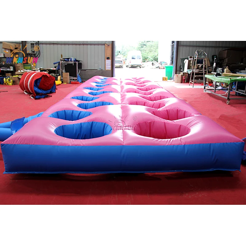 inflatable competition interactive game,Inflatable mattress filled with ankle loving holes,double trouble inflatable obstacle