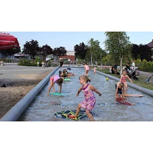 new sports game inflatable skimboard pool floating pool for sliding