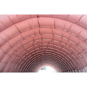 Outdoor single tunnel inflatable bubble tent, large inflatable tent with tunnel, inflatable tunnel tent