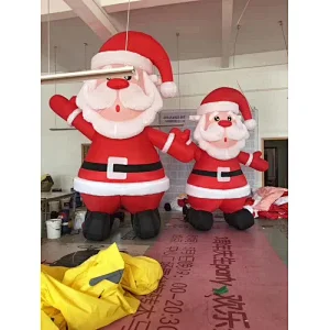 2019 Cute inflatable santa claus bow door, air constant christmas door way for sale