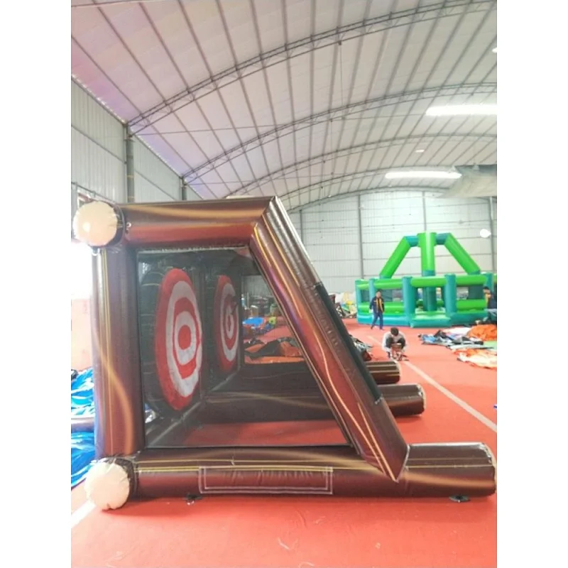 Double lane inflatable single axe lumberingsport games. lumberman tossing games, rosser axe throwing sport for team building