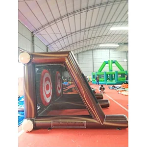 Double lane inflatable single axe lumberingsport games. lumberman tossing games, rosser axe throwing sport for team building