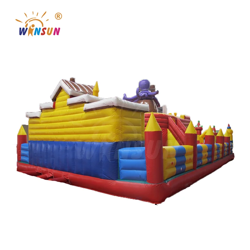 large inflatable fun city amusement park for kids