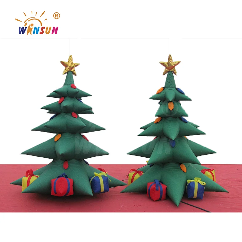Inflatable Christmas Candy arch Entrance Decoration, Inflatable Cartoon Candy stick Arch With Gift Box