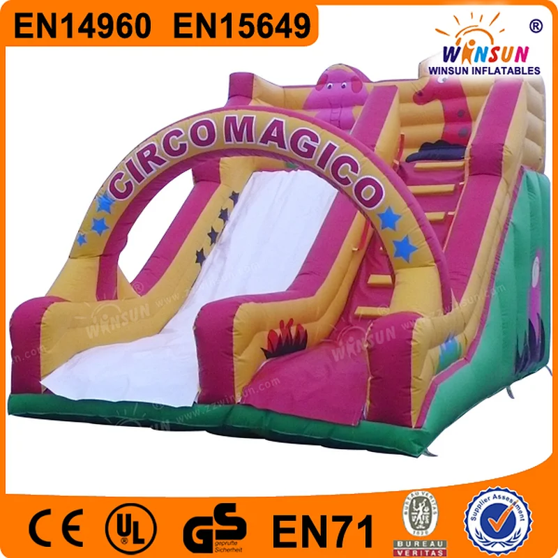 Custom Logo Large long inflatable 0.55mm PVC water Mini jungle Slide