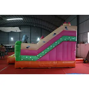 Cute inflatable  pink princess jumping house for sale, backyard open jumping moonwalks for sale