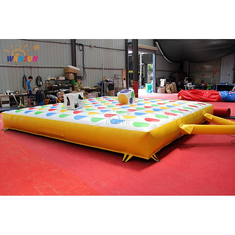 New Design inflatable 3d twister game, inflatable interactive twister game