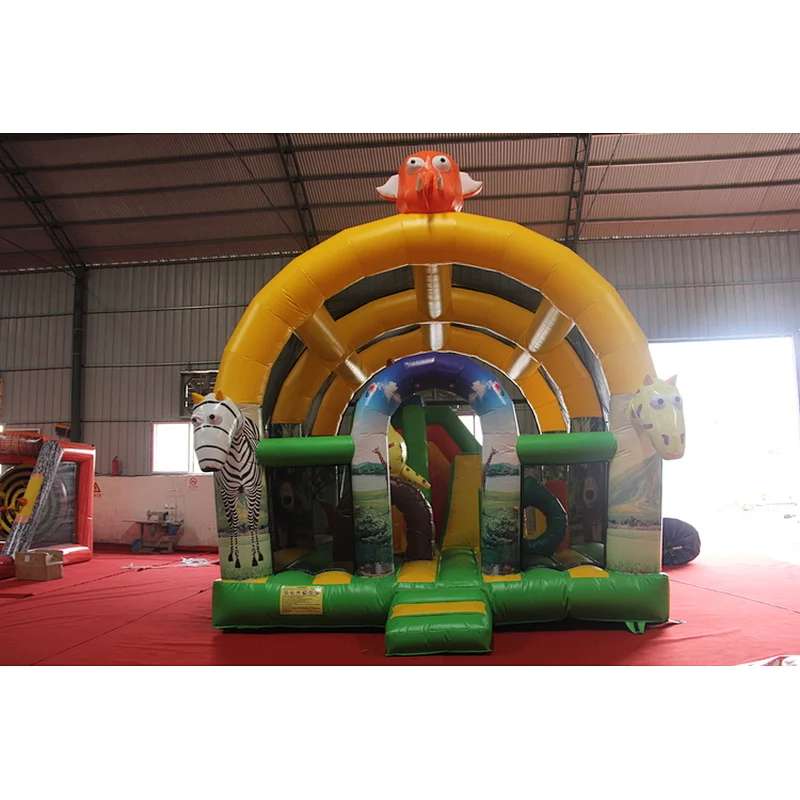 Rental inflatable animal shelter  game,inflatable animal world bounce house, inflatable cartoon jumping trampolines for hire
