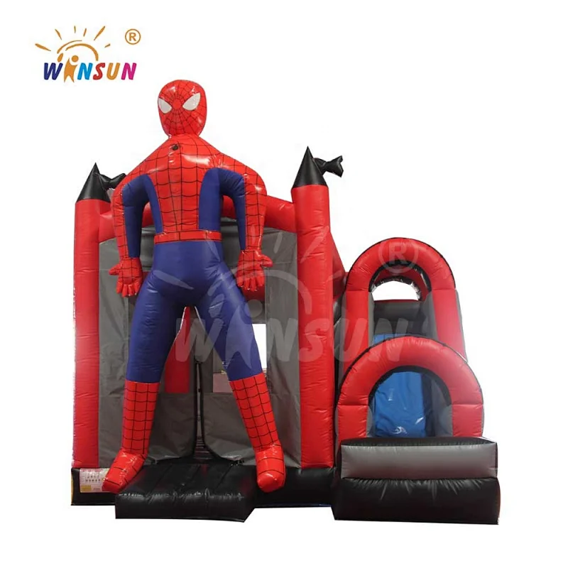 A super spider Amusement park inflatable classical dry slide, inflatable theme park slides for sale
