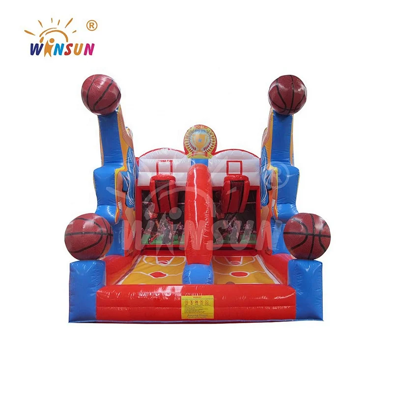 Commercial grade giant inflatable basketball hoop game