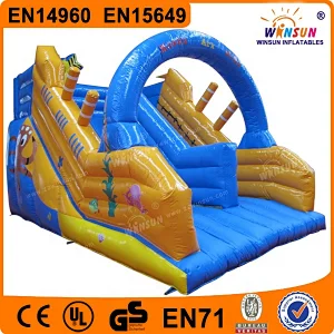 Commercial inflatable amusement Park slide with bouncer