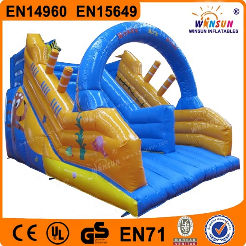 Commercial inflatable amusement Park slide with bouncer