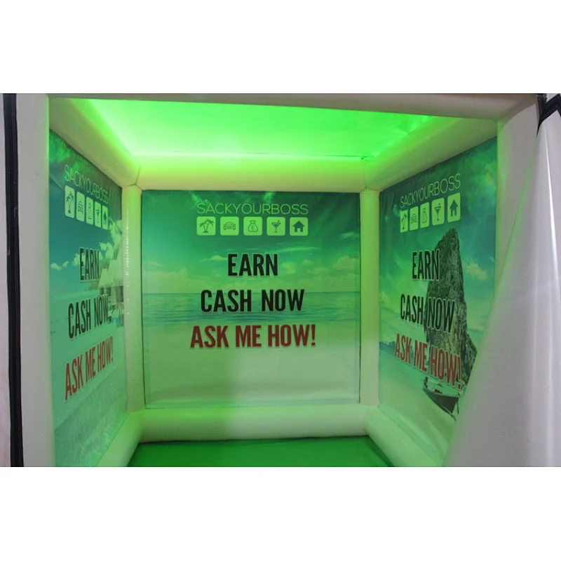 Airtight inflatable lose weight airtight booth room, inflatable kiosk house, air sealed portable office for promotion