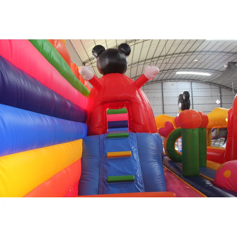 Amusement park cartoon theme bounce game,inflatable animal world bounce house, inflatable cartoon jumping trampolines for hire