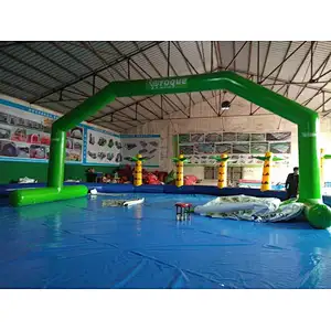 Advertising inflatable water floating archway,inflatable airtight bow,commercial air sealed arch for sale