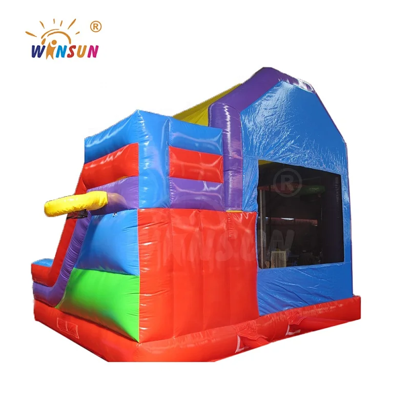 4 in 1 combo inflatable jumping trampoline,inflatable jumping room, inflatable moonwalk fun city for fun fair hire