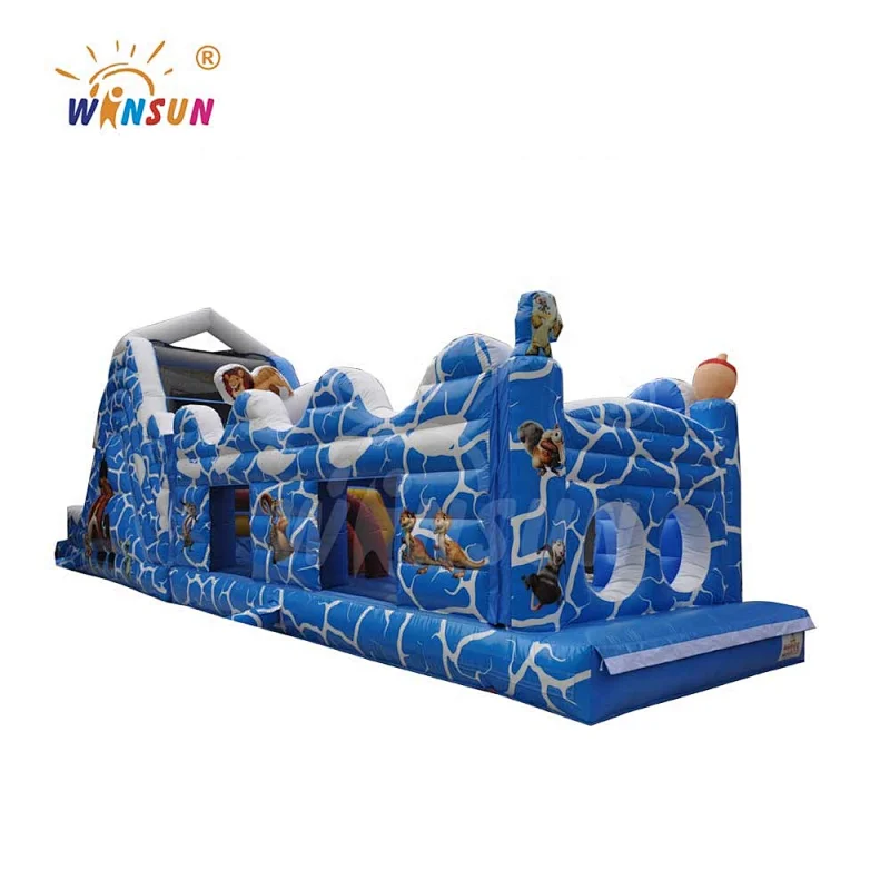 Challenge commercial outdoor kids inflatable obstacle course