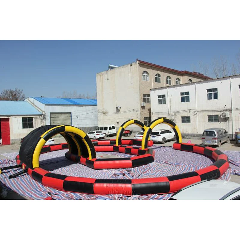Inflatable Sport Go Kart Racing Track Filed Arena, inflatable hamster ball track racing, inflatable car arena for sale