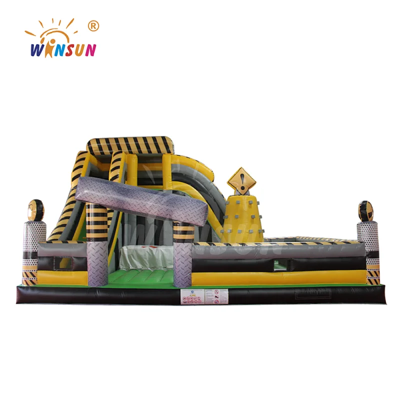 nuclear zone playground toxic inflatable Obstacle Course free stunt jump amusement park on sale,Nuclear Zone Inflatable Playgrou