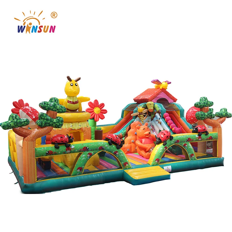 large inflatable fun city amusement park for kids