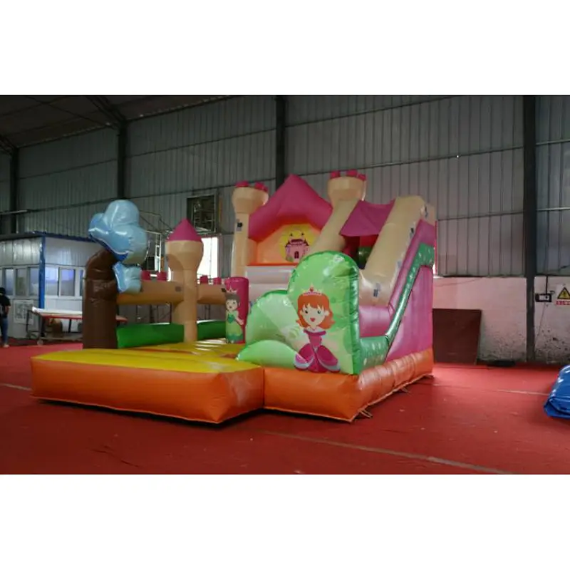 Cute inflatable  pink princess jumping house for sale, backyard open jumping moonwalks for sale