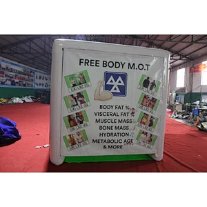 Airtight inflatable lose weight airtight booth room, inflatable kiosk house, air sealed portable office for promotion