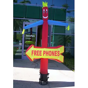 Inflatable 15ft arrow red burger king For Comercial,air dancer for advertising