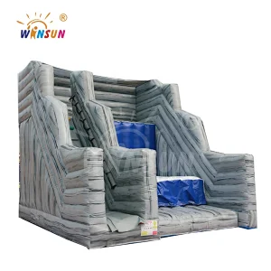 Carnival game inflatable cliff jump games, interactive jump bounce house and jump off stunt game for kids and teens for sale