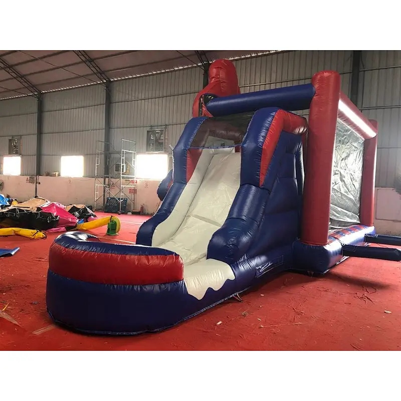 Spider man bouncy castle slide commercial kids jumping castle for sale, Custom jumping combo inflatable spider man bouncer